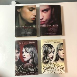 Richelle Mead Books Vampire Academy Shadow Kiss, Blood Promise & Bloodlines Lily